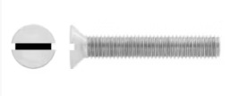 1/4" SS Machine Screws Countersunk Slot (316 grade stainless) - Click Image to Close